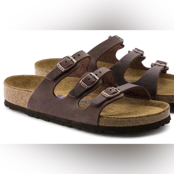 BIRKENSTOCK Women’s Florida Soft Footbed Oiled Leather In Havana 39/8.5-9✨NIB✨ - Picture 5 of 15